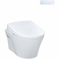 Toto AP Wall-Hung 0.9 / 1.28 GPF Dual Flush Elongated Toilet with Washlet+ S7A Bidet Seat CWT4264736CMFGA#MS